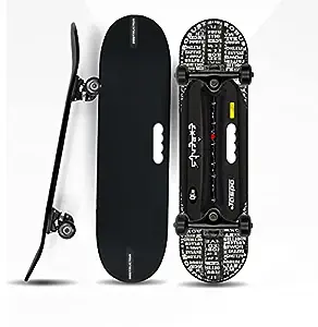 Jaspo Hurricane Ollie 31 x 8 Fibre Skateboards Appropriate for Beginners & Learners of All Age Group with 80 Grit Grip Tape on Front Side & Attractive Sticker Graphics on Back Side